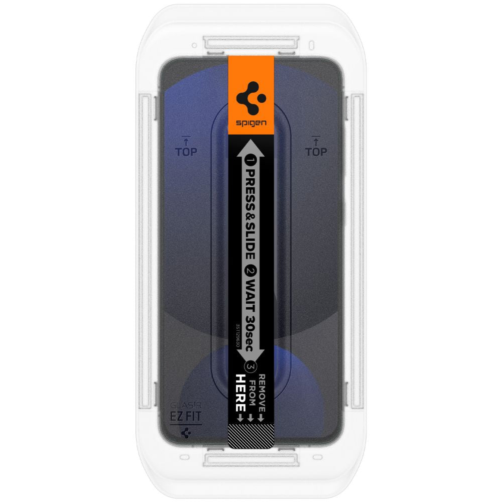 Zaštitna folija za ekran Spigen EZ FIT za Samsung Galaxy S24 FE S721, Kaljeno staklo, Pun ljepilo, Set od 2 komada AGL08729