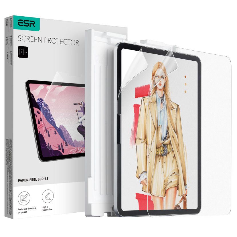 Mat folija za zaštitu ekrana ESR Paper Feel za Apple iPad Pro 11 (2025) / iPad Pro 11 (2024), Plastika, Set 2 komada