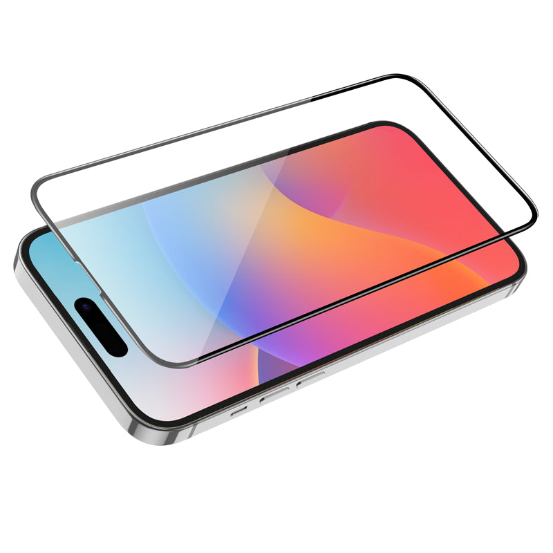 Zaštitna folija za ekran HOCO G16 za Apple iPhone 15 Pro Max, Kaljeno staklo, Full Glue, 5D, Crna.