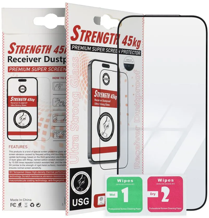 Zaštitna folija za ekran OEM Ultra Strong 45KG za Apple iPhone 11 Pro Max, Kaljeno staklo, Full Glue, 2.5D, Crna