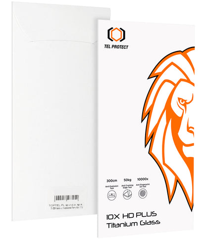 Zaštitna folija za ekran Tel Protect 10X HD Plus Titanium za Apple iPhone 17 / 16 Pro, kaljeno staklo, lepljenje po celoj površini, crna
