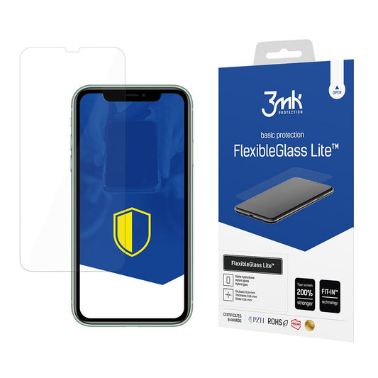 Zaštitna folija za ekran 3MK FlexibleGlass Lite za Apple iPhone 11, Fleksibilno staklo, Full Glue