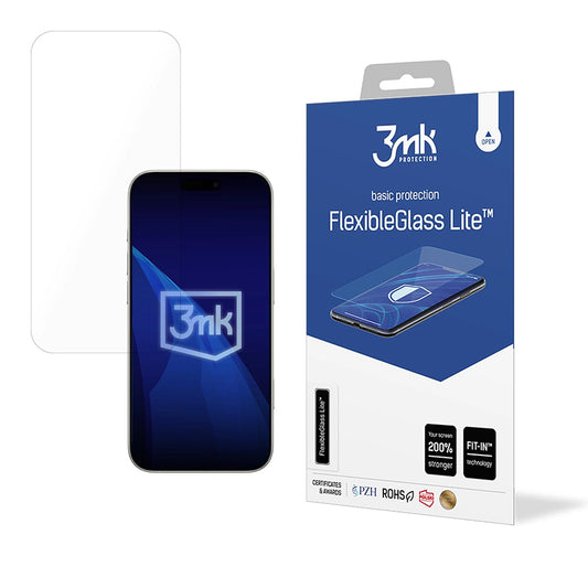 Zaštitna folija za ekran 3MK FlexibleGlass Lite za Apple iPhone 17, Fleksibilno staklo, Full Glue