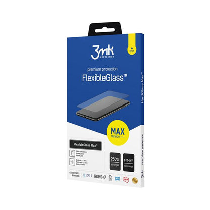 Zaštitna folija za ekran 3MK FlexibleGlass Max za Apple iPhone 16 Pro, Fleksibilno staklo, Full Glue, Crna