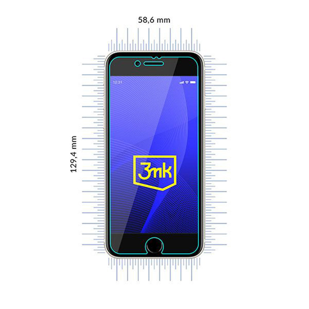 Zaštitna folija za ekran 3MK FlexibleGlass za Apple iPhone SE (2022) / SE (2020) / 8 / 7, Fleksibilno staklo, Full Glue