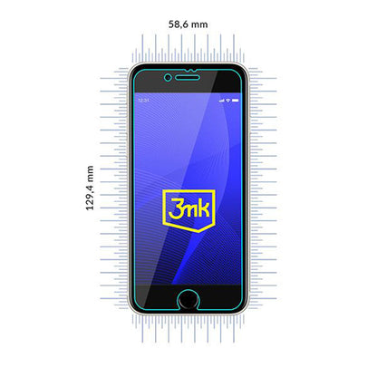 Zaštitna folija za ekran 3MK FlexibleGlass za Apple iPhone SE (2022) / SE (2020) / 8 / 7, Fleksibilno staklo, Full Glue