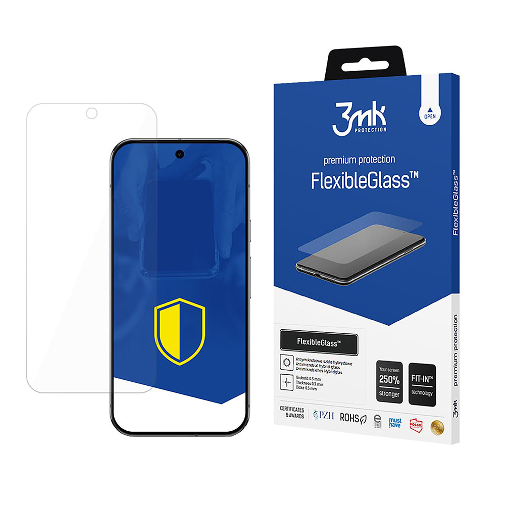 Zaštitna folija za ekran 3MK FlexibleGlass za Google Pixel 9 Pro XL, Fleksibilno staklo, Full Glue