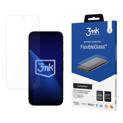 Zaštitna folija za ekran 3MK FlexibleGlass za Google Pixel 9a, Fleksibilno staklo, Full Glue