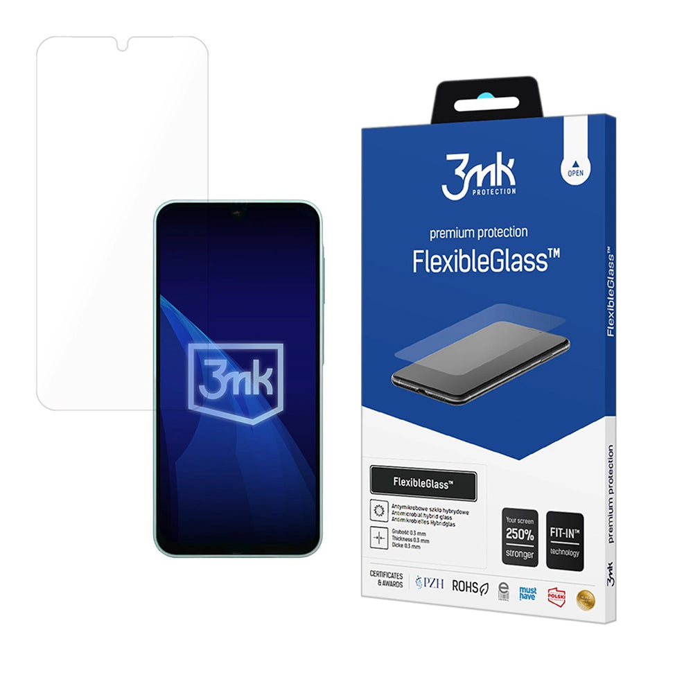 Zaštitna folija za ekran 3MK FlexibleGlass za Samsung Galaxy A26 A266 / A16 5G A166 / A16 4G A165 / M16 M166, Fleksibilno staklo, Full Glue