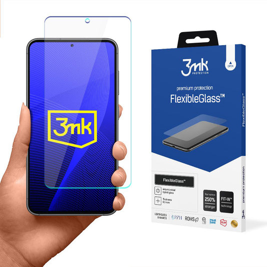 Zaštitna folija za ekran 3MK FlexibleGlass za Samsung Galaxy S23 S911, Fleksibilno staklo, Full Glue