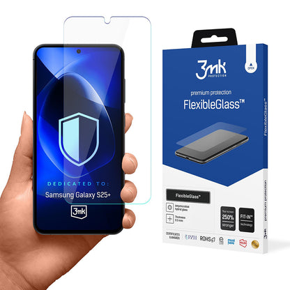 Zaštitna folija za ekran 3MK FlexibleGlass za Samsung Galaxy S25+ S936, Fleksibilno staklo, Full Glue