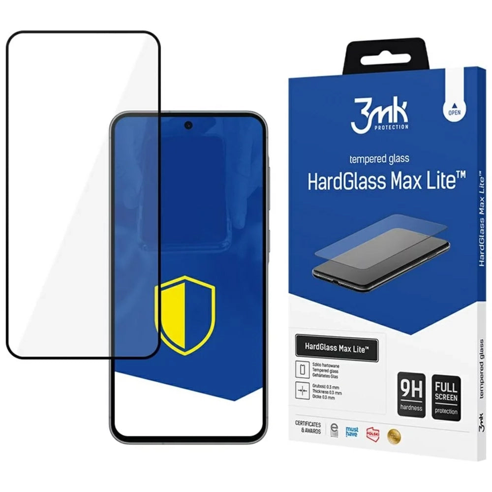 Zaštitna folija za ekran 3MK HardGlass Max Lite za Samsung Galaxy A56 A566 / A36 A366, Kaljeno staklo, Full Glue, Crna