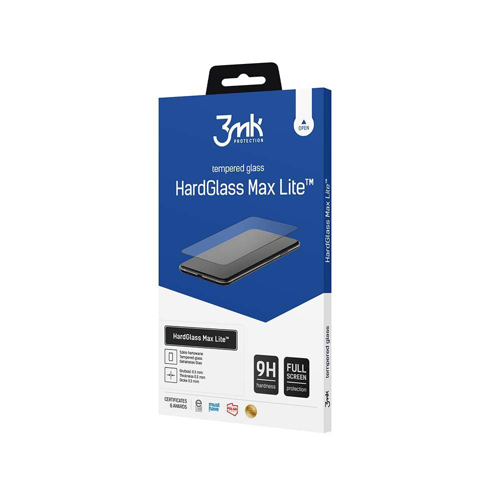 Zaštitna folija za ekran 3MK HardGlass za Apple iPhone 16 Pro Max, Kaljeno staklo, Full Glue, Crna