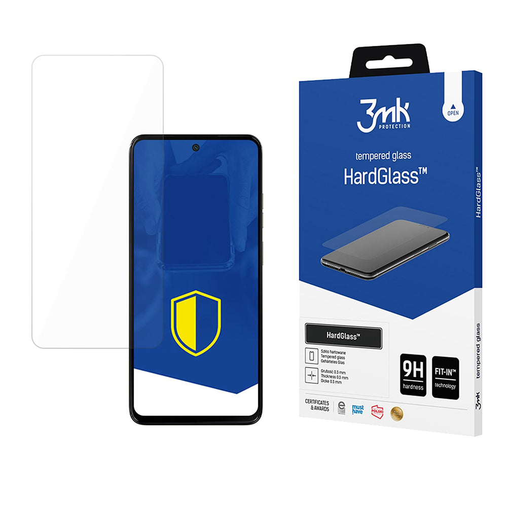 Zaštitna folija za ekran 3MK HardGlass za Motorola Moto G15 / G15 Power / E15 / G05, Kaljeno staklo, Full Glue
