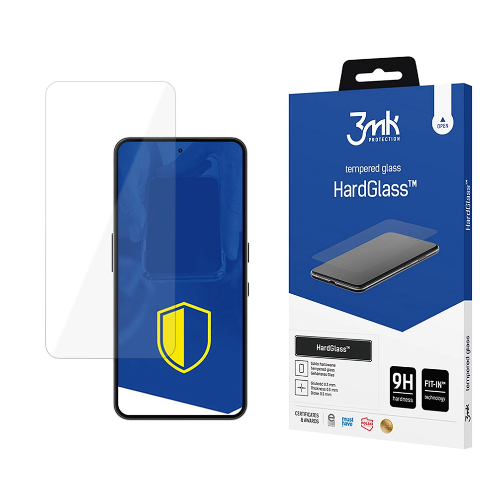 Folija za zaštitu ekrana 3MK HardGlass za Nothing Phone (3a) Lite, Kaljeno staklo, Full Glue