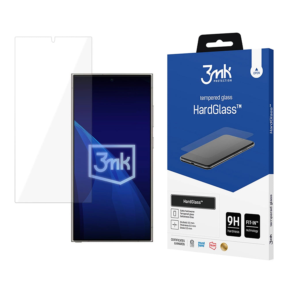 Folija za zaštitu ekrana 3MK HardGlass za Samsung Galaxy S26 Ultra S948, Kaljeno staklo, Full Glue