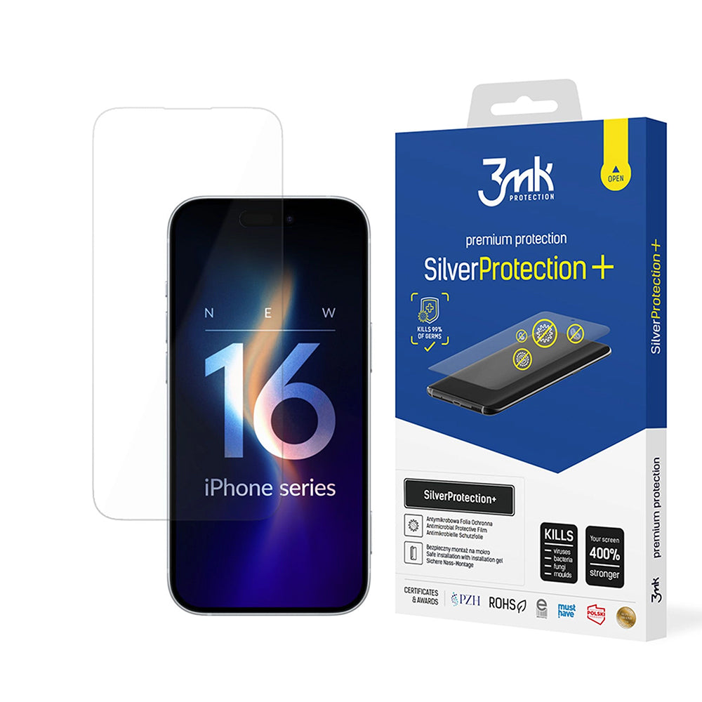 Zaštitna folija za ekran 3MK Silver Protect+ za Apple iPhone 16, Plastika