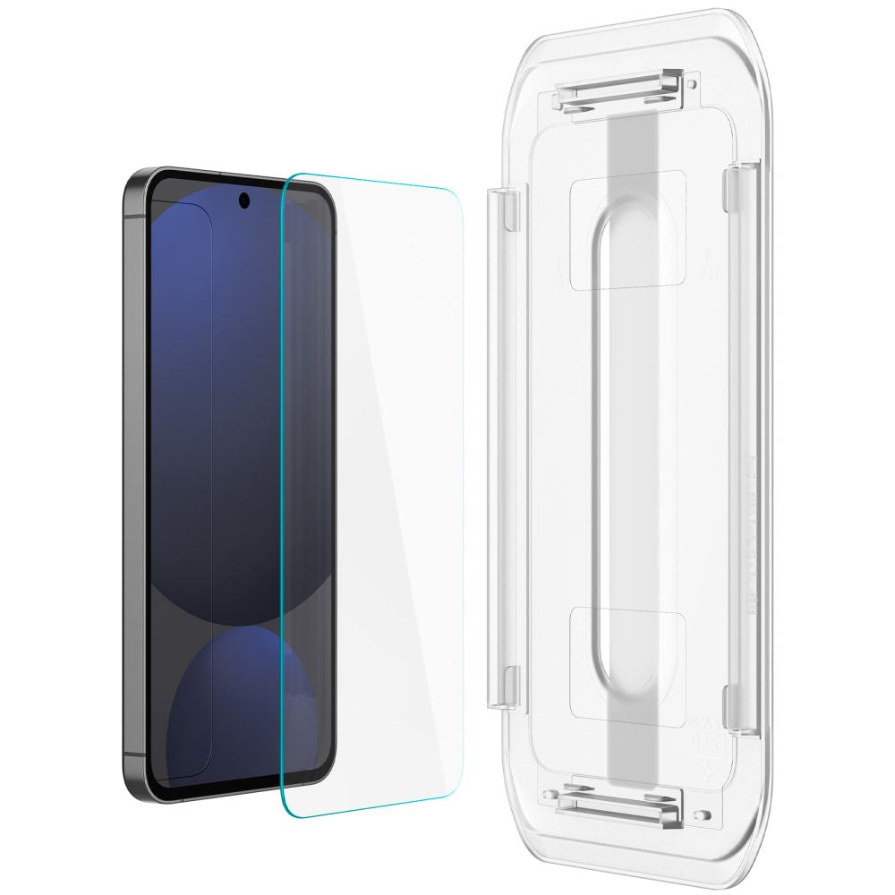 Zaštitna folija za ekran Spigen EZ FIT za Samsung Galaxy S24 FE S721, Kaljeno staklo, Pun ljepilo, Set od 2 komada AGL08729