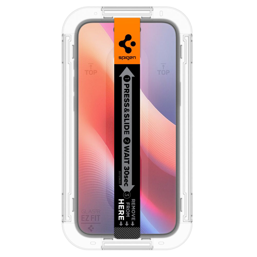 Zaštitna folija za ekran Privacy Spigen GlastR EZ FIT za Apple iPhone 16 / 15, Kaljeno staklo, Full Glue, Set 2 komada AGL06905