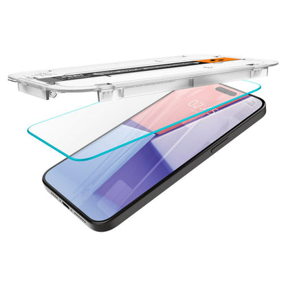 Zaštitna folija za ekran Spigen GlastR EZ FIT za Apple iPhone 15 Pro Max, Kaljeno staklo, Full Glue, Set 2 komada AGL06872