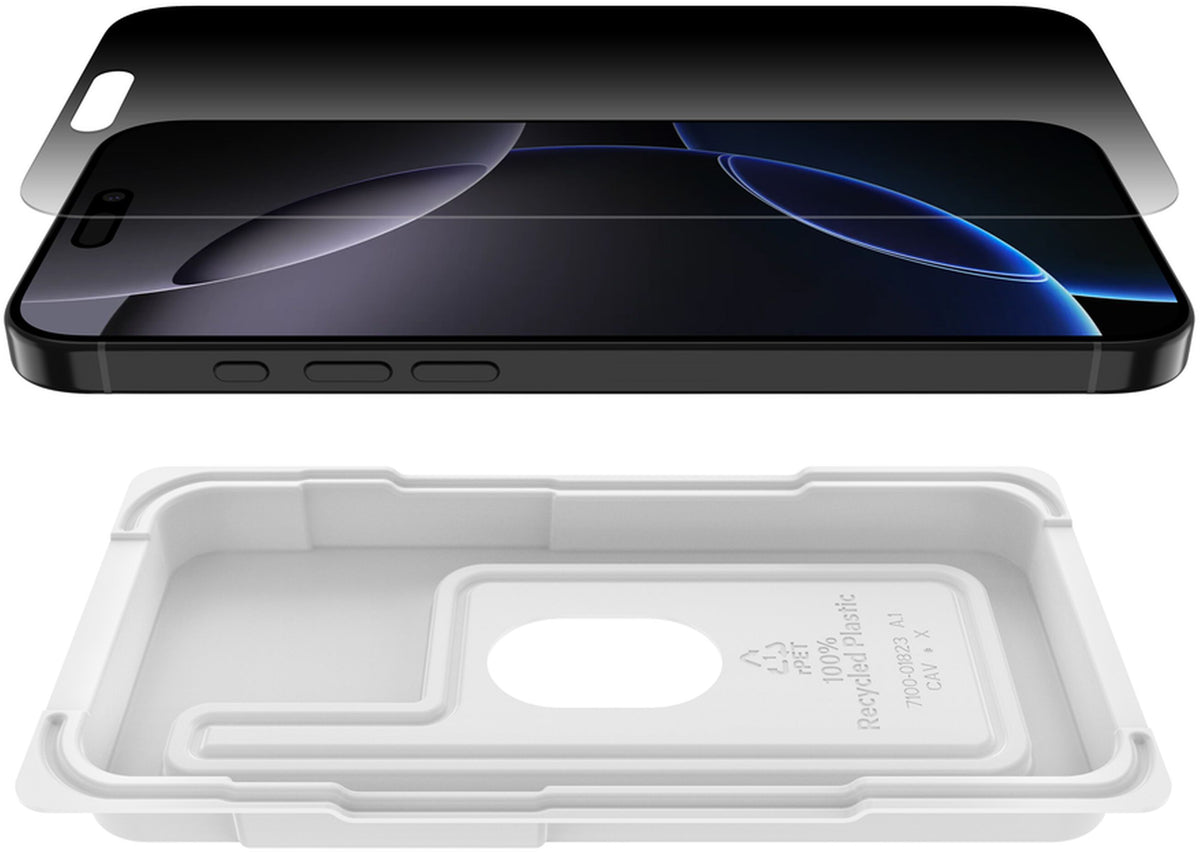 Zaštitna folija za ekran Privacy Belkin ScreenForce InvisiGlass za Apple iPhone 16 Pro Max, Kaljeno staklo, Full Glue OVA170hq