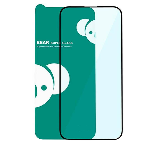 Zaštitna folija za ekran Bear Super Hard za Apple iPhone 18 Pro / 17 Pro / 17 / 16 Pro, Kaljeno staklo, Full Glue, 3D, Crna
