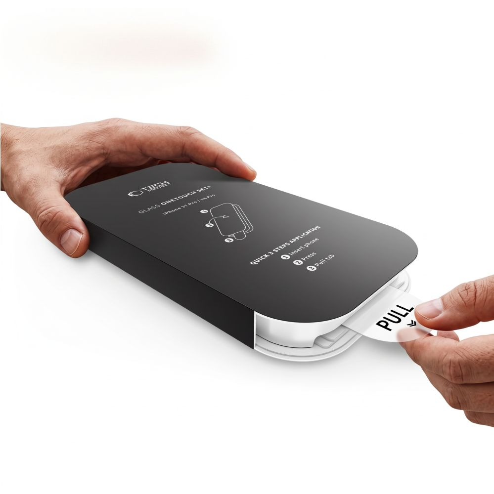 Zaštitna folija za ekran Privacy Tech-Protect OneTouch za Apple iPhone 18 Pro, Kaljeno staklo, Full Glue, Set od 2 komada