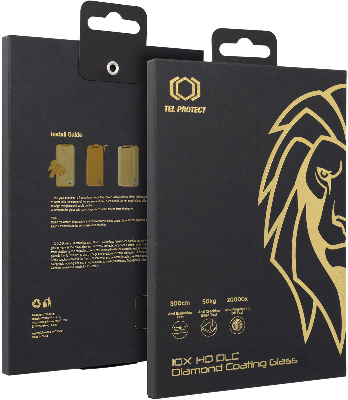 Zaštitno staklo za ekran Tel Protect 10X HD DLC Diamond Coating za Samsung Galaxy S26 Ultra S948, kaljeno staklo, lepljenje celom površinom, crno