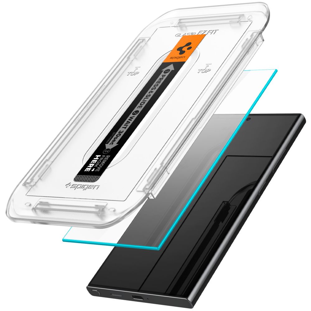 Spigen EZ FIT Screen Protector for Samsung Galaxy S24 Ultra S928, Glass Shielded, Full Glue, Set 2 pieces 