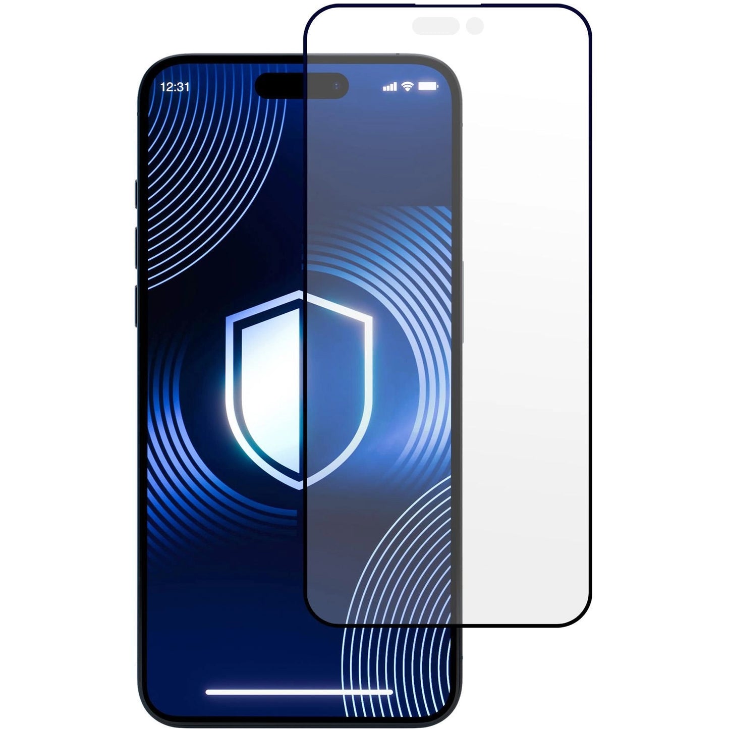 Zaštitna folija za ekran 3MK HardGlass Matt Max za Apple iPhone 16 Pro Max, Kaljeno staklo, Pun ljepilo, Crna