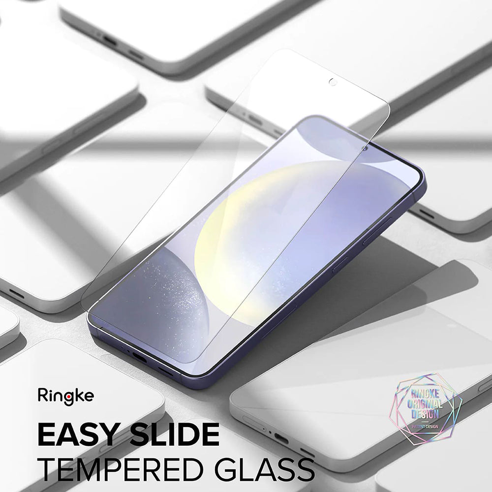 Zaštitna folija za ekran Ringke Easy Slide za Samsung Galaxy S24 S921, Kaljeno staklo, Pun ljepilo, Set od 2 komada