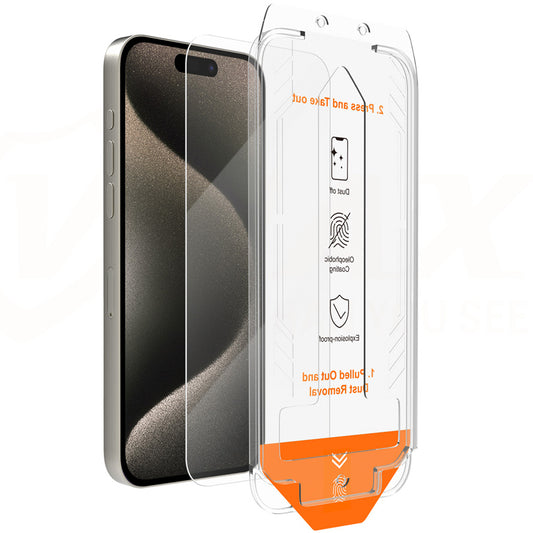Zaštitna folija za ekran Vmax za Apple iPhone 16 Plus, Kaljeno staklo, Pun ljepilo, 2.5D