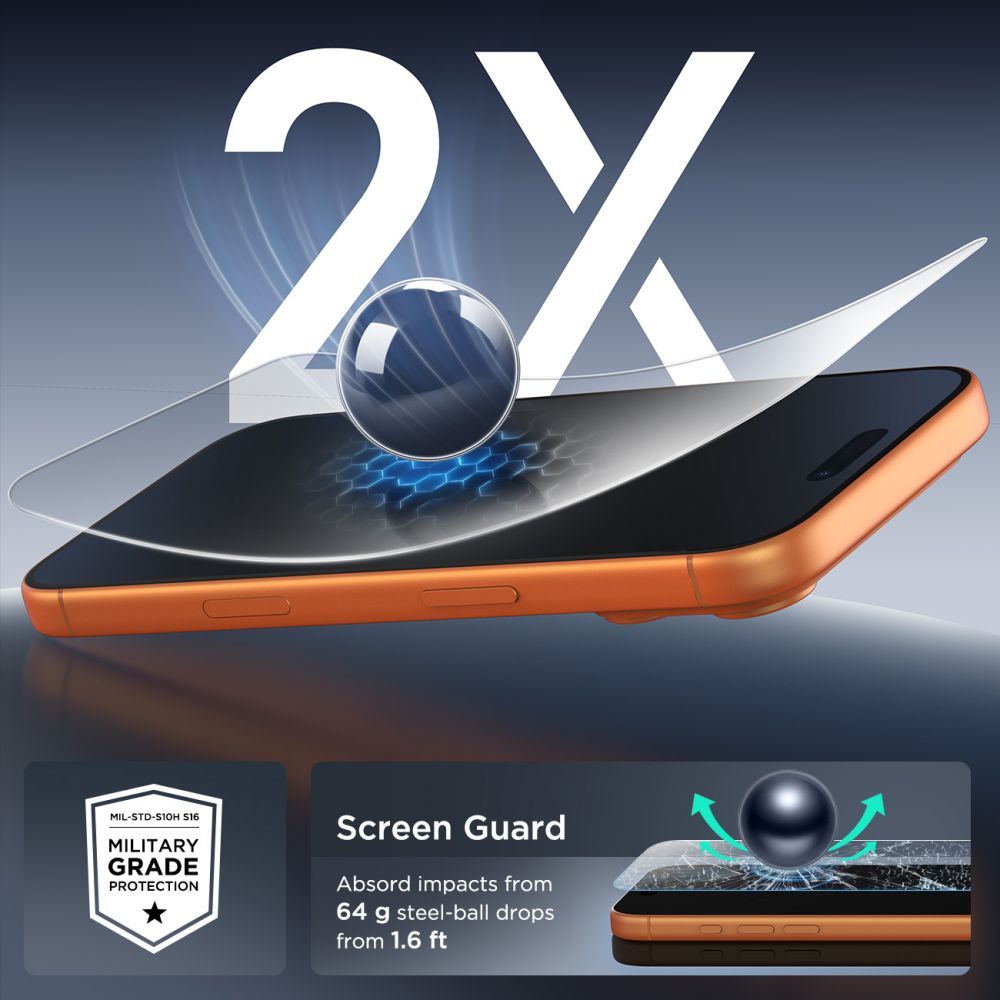 Zaštitna folija za ekran Tech-Protect za Apple iPhone 17 Pro / 17 / 16 Pro, Kaljeno staklo, Full Glue, Set od 10 komada