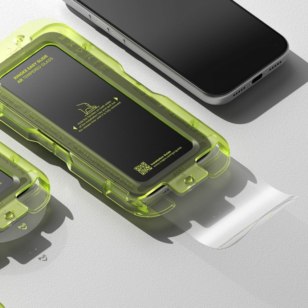 Zaštitna folija za ekran Ringke Easy Slide AR za Apple iPhone 17 Pro, Kaljeno staklo, Full Glue, 2.5D, Crna