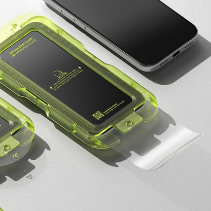 Zaštitna folija za ekran Ringke Easy Slide AR za Apple iPhone 17 Pro, Kaljeno staklo, Full Glue, 2.5D, Crna, Ponovo zapečaćena
