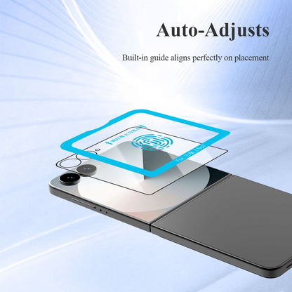Zaštitna folija za spoljašnji ekran Lereach za Samsung Galaxy Z Flip8 F776 / Galaxy Z Flip7 F766, Kaljeno staklo, Full Glue, Set od 2 komada, Crna