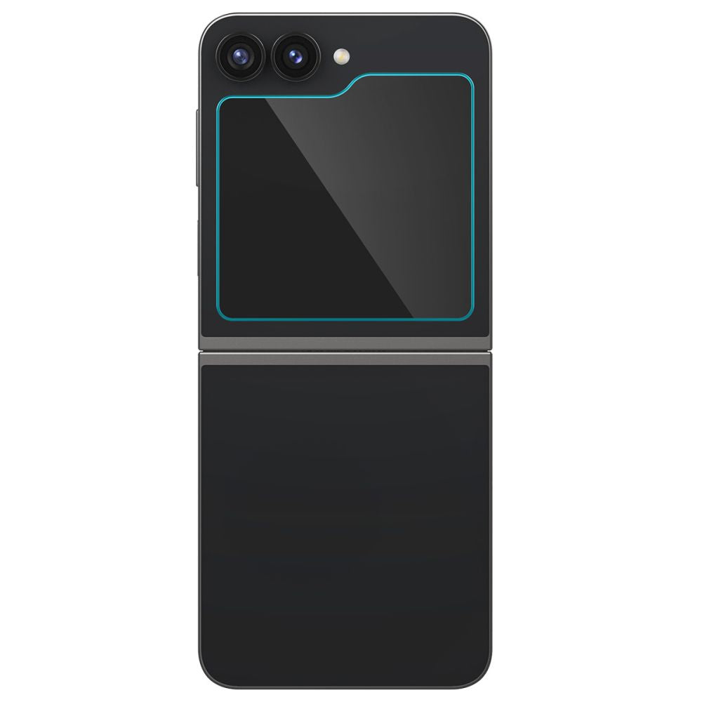 Zaštitna folija za spoljni ekran Spigen GlastR EZ FIT za Samsung Galaxy Z Flip6 F741, Kaljeno staklo, Full Glue, Set od 2 komada AGL07972