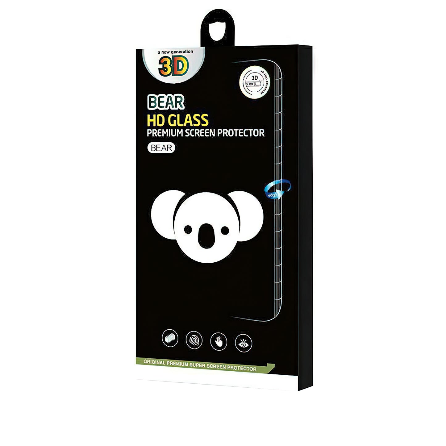 Zaštitna folija za ekran Bear HD za Apple iPhone 14 Pro Max, Kaljeno staklo, Full Glue, Crna