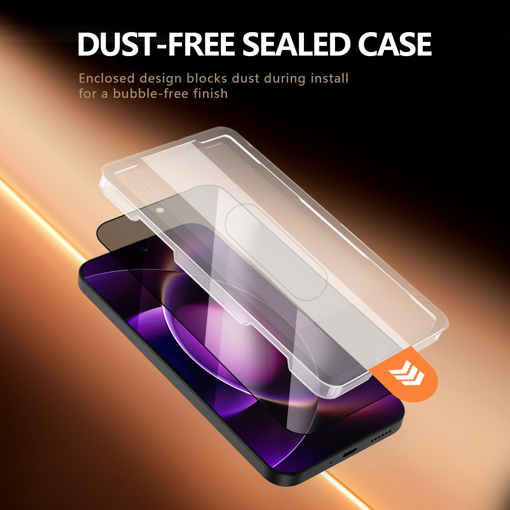 Zaštitna folija za ekran Privacy Lereach za Xiaomi 17T Pro, Kaljeno staklo, Full Glue, Set od 2 komada