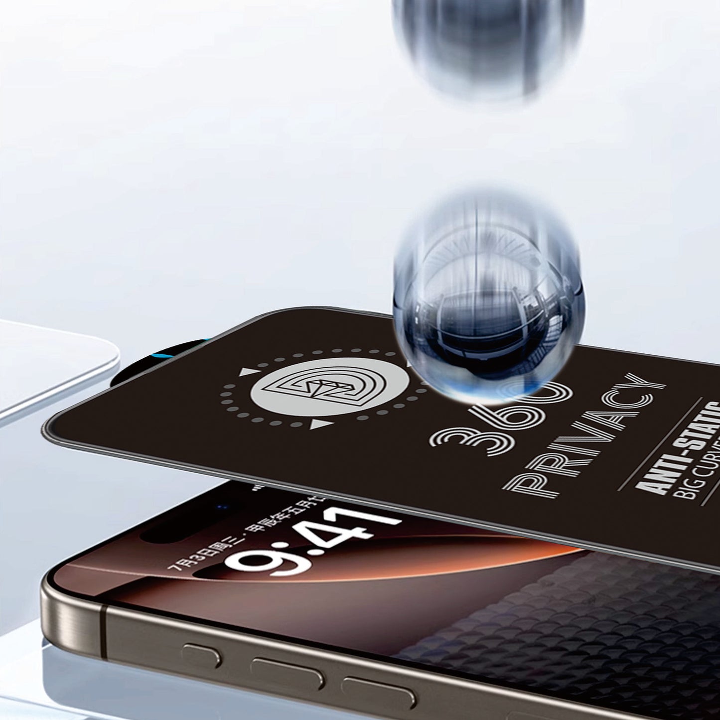 Zaštitna folija za ekran Privacy OEM 360 za Samsung Galaxy A37 5G, Kaljeno staklo, Full Glue