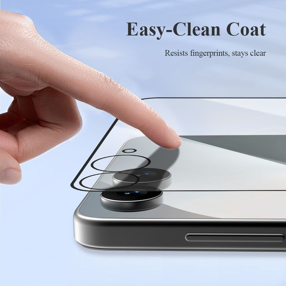 Zaštitna folija za spoljašnji ekran Lereach za Samsung Galaxy Z Flip8 F776 / Galaxy Z Flip7 F766, Kaljeno staklo, Full Glue, Set od 2 komada, Crna