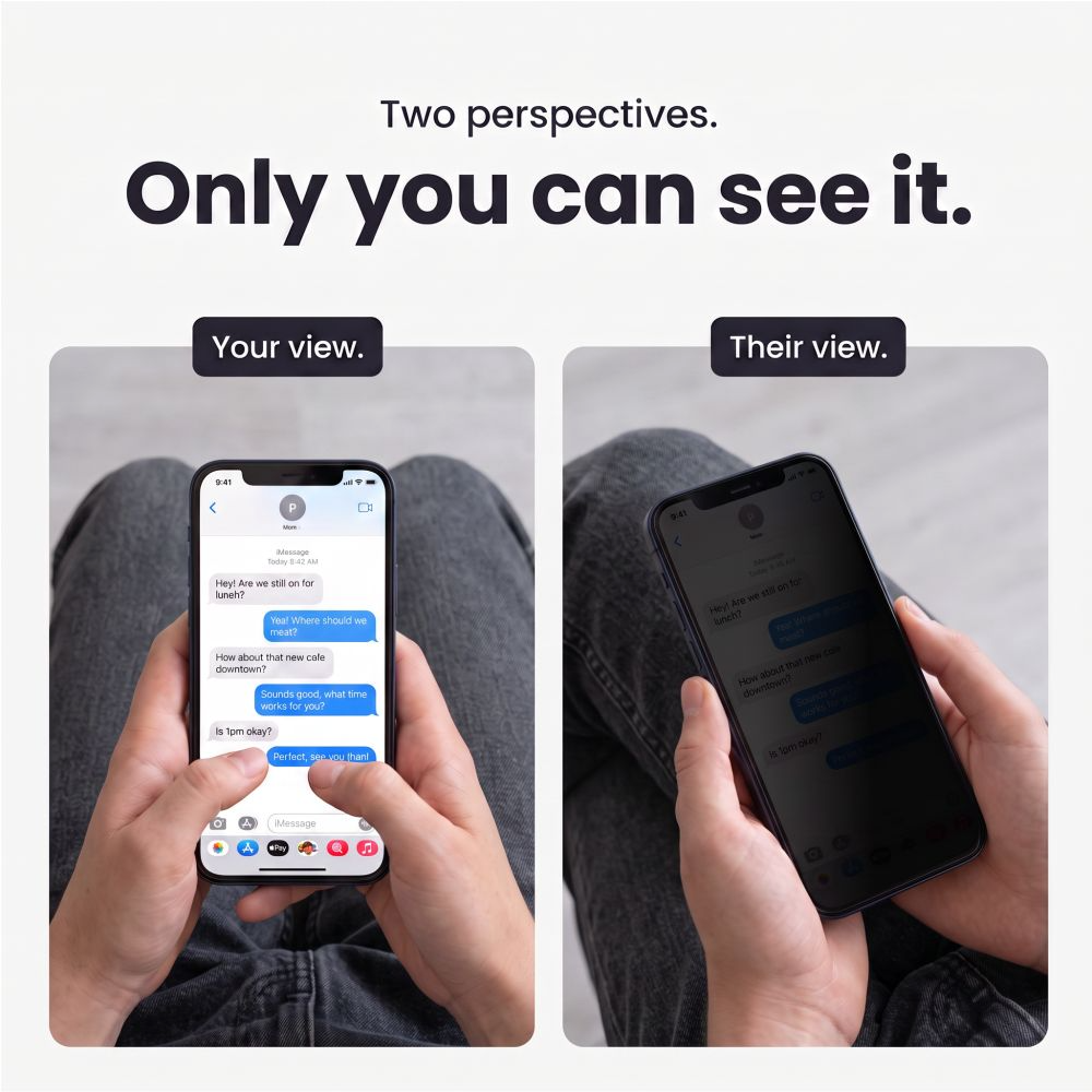 Zaštitna folija za ekran Privacy Tech-Protect OneTouch za Apple iPhone 18 Pro, Kaljeno staklo, Full Glue, Set od 2 komada