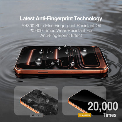 Zaštitno staklo za ekran Tel Protect 10X HD DLC Diamond Coating za Apple iPhone 17e / 16e / 14 / 13 Pro / 13, kaljeno staklo, lepljenje celom površinom, crno