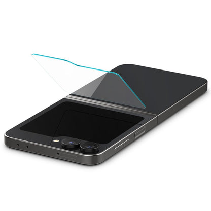 Zaštitna folija za spoljni ekran Spigen GlastR EZ FIT za Samsung Galaxy Z Flip6 F741, Kaljeno staklo, Full Glue, Set od 2 komada AGL07972