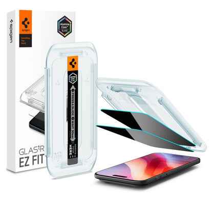 Zaštitna folija za ekran Privacy Spigen GlastR EZ FIT za Apple iPhone 17 Air, Kaljeno staklo, Full Glue, Set 2 komada