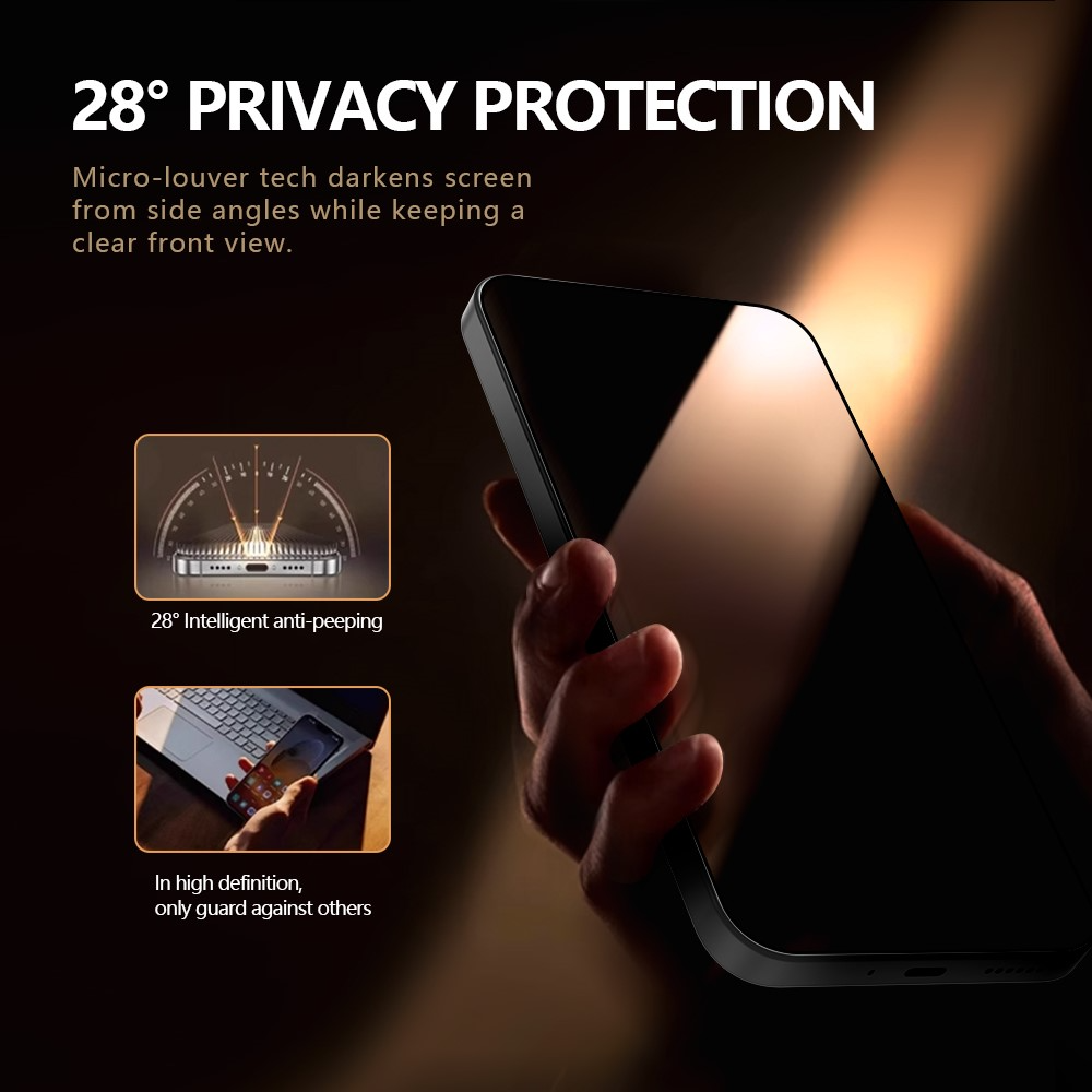 Zaštitna folija za ekran Privacy Lereach za Xiaomi 17T Pro, Kaljeno staklo, Full Glue, Set od 2 komada