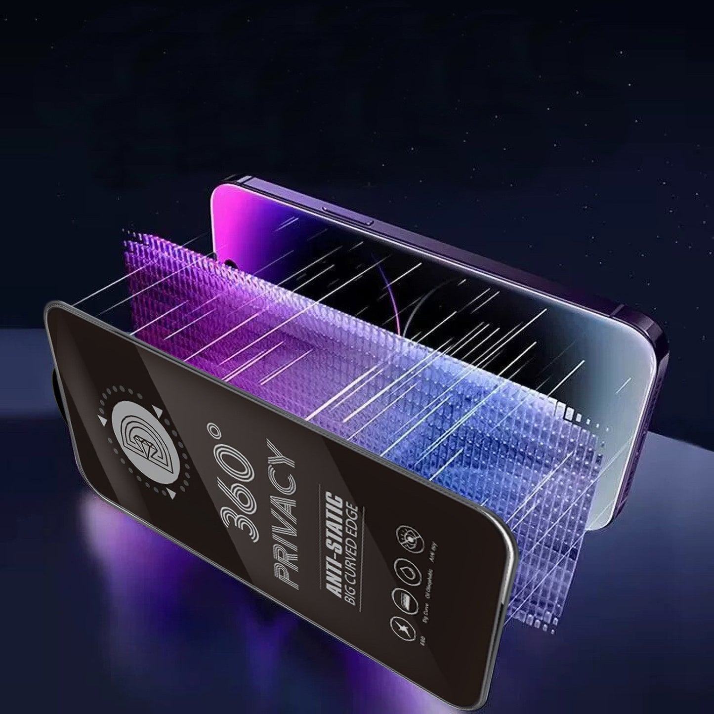 Zaštitna folija za ekran Privacy OEM 360 za Samsung Galaxy A37 5G, Kaljeno staklo, Full Glue