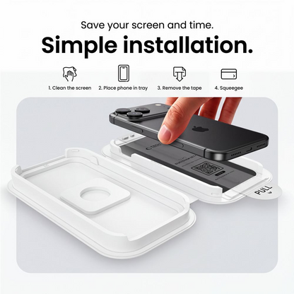 Zaštitna folija za ekran Privacy Tech-Protect OneTouch za Apple iPhone 18 Pro, Kaljeno staklo, Full Glue, Set od 2 komada