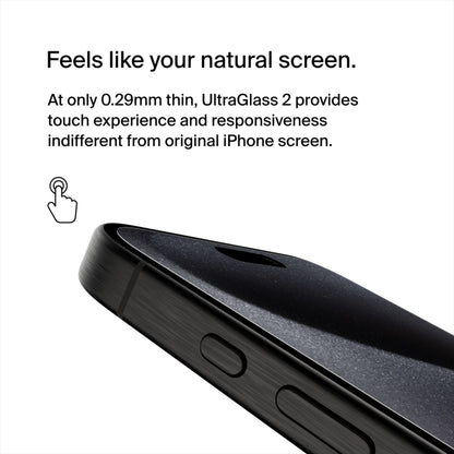 Zaštitna folija za ekran Belkin ScreenForce UltraGlass 2 za Apple iPhone 15 Pro Max, Kaljeno staklo, Full Glue OVA134zz