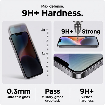 Zaštitna folija za ekran Privacy Tech-Protect OneTouch za Apple iPhone 18 Pro, Kaljeno staklo, Full Glue, Set od 2 komada